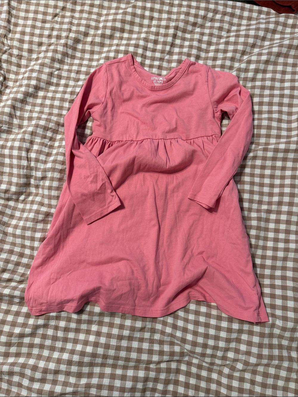 Garanimals Rose Pink Long-Sleeve Girls Casual Knit Dress